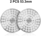 Espresso Puck Screen, Stainless Steel Coffee Puck Screen-Ultra-thin, Resusable Ground Filter(2PCS 53.3MM) - Image 2