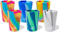 Silipint Silicone Shot-Glass Set, Unbreakable, Reusable, and Freezer-Safe, Fun and Game Shot Glasses, 1.5 Ounces, Headwaters, 2 Hippie Hops, Arctic Sky, Mountain Marble, Sugar Rush Set of 6 by Silipint