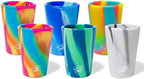 Silipint Silicone Shot-Glass Set, Unbreakable, Reusable, and Freezer-Safe, Fun and Game Shot Glasses, 1.5 Ounces, Headwaters, 2 Hippie Hops, Arctic Sky, Mountain Marble, Sugar Rush Set of 6 by Silipint