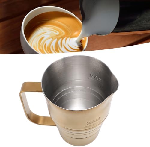 Milk Frothing Pitcher, Steaming Pitchers 304 Stainless Steel Milk Coffee Cappuccino Latte Art Barista Steam Pitchers Milk Jug Cup, Mug Milk Frother Pitcher for Beverage Making - Image 5