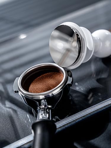58.5mm White Espresso Tamper, Calibrated Spring Loaded Coffee Tamper with 30lb & 20lb Springs, Self-Leveling for 58mm Portafilter - Image 3