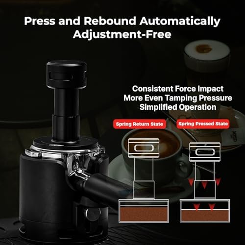 IKAPE V5 58.5MM Impact Espresso Tamper, Coffee Tamper with 15lb / 25lb / 30lb Replacement Springs, Espresso Tamper with sound Feedback - Image 6