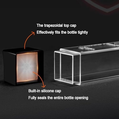 Coffee Bean Storage Tubes, Clear Airtight Coffee Canisters, Wooden Display Stand, with 6 Tubes and 2 Hoppers, Single Tube Capacity 18-20g, for Tea, Coffee, Spices Containers - Image 3