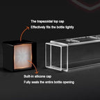 Coffee Bean Storage Tubes, Clear Airtight Coffee Canisters, Wooden Display Stand, with 6 Tubes and 2 Hoppers, Single Tube Capacity 18-20g, for Tea, Coffee, Spices Containers - Image 3