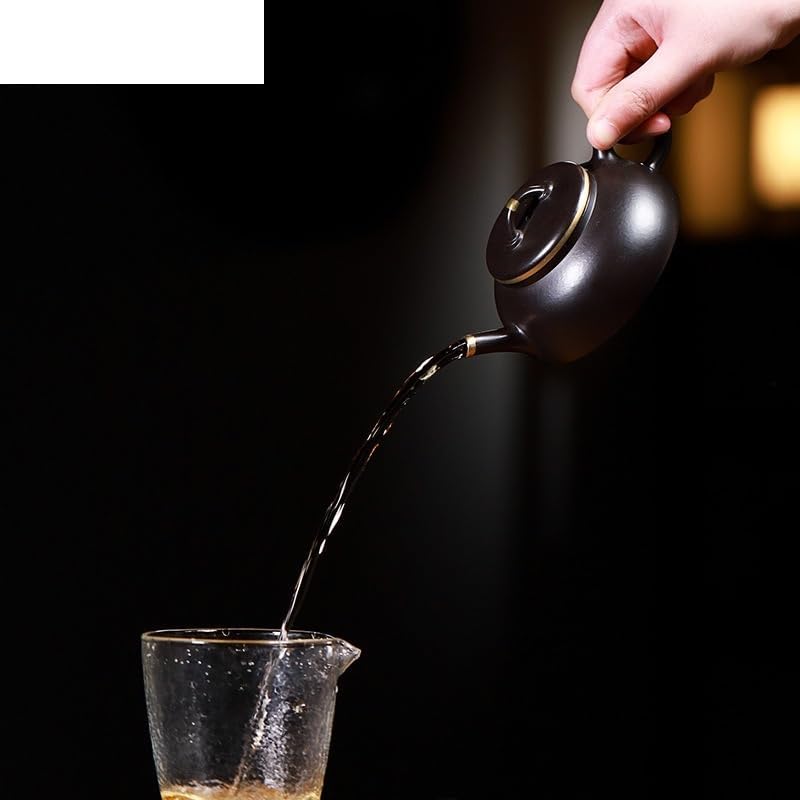 Tea Kettle 150ml Purple Clay Teapots Handmade Pot Zisha Teaset Chinese Teapot Loose Leaf Tea Steeper Ceramic Tea Infuser - Image 4