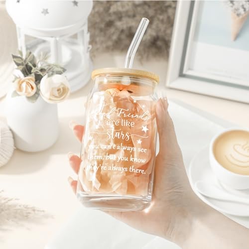 Zhehao 6 Pack Friendship Gifts for Women Friends 16oz Glass Cups Bulk - Image 3