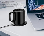 Coffee Mug Warmer with 10W Wireless Fast Charger, 2 in 1, 55℃ Electric Heating Mug Warmer for Desk & Home Office (White) (Black) - Image 5