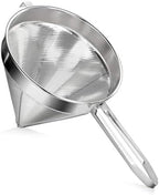New Star Foodservice 34127 18/8 Stainless Steel China Cap Strainer, 10-Inch, Fine Mesh by NewStarFoodservice