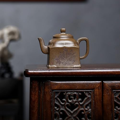 Tea Kettle Original Ore Ancient Wood-Fired Square Changle Teapot Tea Ceremony Kung Fu Tea Set Ceramic Tea Infuser - Image 6