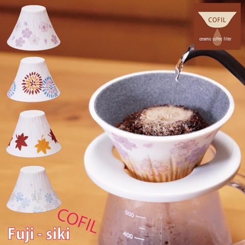 COFIL Fuji Four Seasons Ceramic Filter with Server and Saucer, Fireworks (Summer) - Image 2