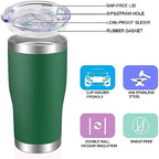 VEGOND 20oz Tumbler Stainless Steel Tumbler Cup with Lid And Straw Vacuum Insulated Double Wall Travel Coffee Mug(Dark Green 6 Pack) - Image 3
