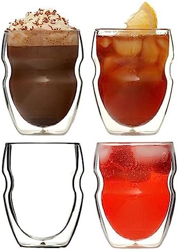 Ozeri Serafino Double Wall Insulated Beverage and Coffee Glasses, 8-Ounce by Ozeri