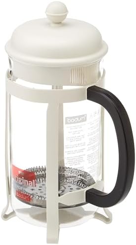 Bodum 34oz Java French Press Coffee Maker, High-Heat Borosilicate Glass, White - Made in Portugal - Image 2
