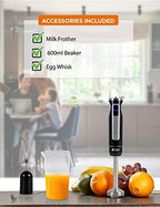 Commercial Chef Multi-Purpose Immersion Hand Blender, 500 Watts, CHIB50B - Image 5