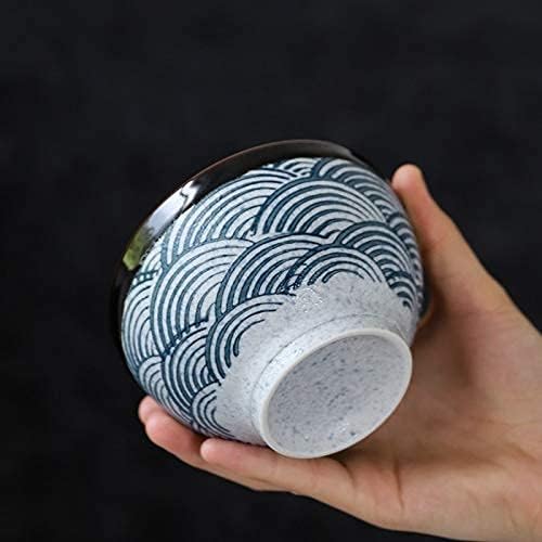 Matcha Bowl Tea Bowl Ceramic Matcha Sets Natural Bamboo Matcha Whisk Ceremic Matcha Bowl Whisk Holder Japanese Tea Sets for Tea Table Kitchen (Black) - Image 3