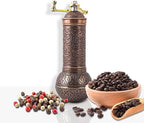 Decorative Manual Coffee Grinder, Zamak Conical Burr, Refillable Mill with Adjustable Coarseness, Handmade Turkish Mill with Handle,Hand Crank 18 cm-7.1 inch by Glios