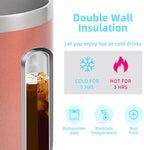 Volhoply 14oz Insulated Stainless Steel Coffee Mug with Lid Bulk 8 Pack,Double Wall Vacuum Travel Coffee Cup with Handle,Reusable Cups Tumbler Cup,Camping Mugs Keep Hot,Ideal Gifts(Rose Gold,8) - Image 3