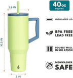 Elemental Spill Proof 40oz Insulated Tumbler with Handle & Straw Travel Mug - Image 2