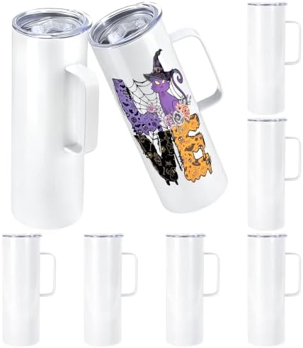 20 oz Sublimation Tumblers with Handle, 8 Pack by JYLjingyuli
