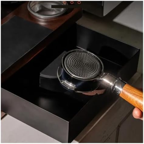 51-58mm Coffee Tamper Station Stand With Knock Box Wooden Coffee Organizer Box For Portafilter Tamper Distributor &Puck Screen(Double Layer) - Image 6