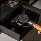 51-58mm Coffee Tamper Station Stand With Knock Box Wooden Coffee Organizer Box For Portafilter Tamper Distributor &Puck Screen(Double Layer) - Image 6