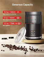 Milk Frother and Steamer, PARIS RHÔNE Automatic Warm and Cold Milk Foamer, Electric Stainless Steel Frother for Coffee, Milk Warmer, Foam Maker for Latte, Cappuccino, Macchiato (Black 300ML) - Image 4