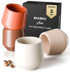 MIAMIO - Espresso Cups Set of 4 / Mug, Ceramic (3oz) - Luxe (Beige Pastel) by MIAMIO
