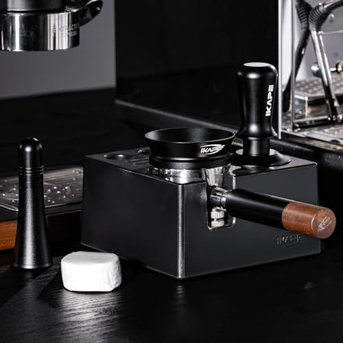 IKAPE 51mm Espresso Tamper Kit 4 in 1 Black, Complete Portafilter accessory set, Coffee Tamper, WDT Tool, Paper Filters (200pc), Dosing Funnel for 51 mm Portafilters - Image 6