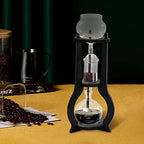 600ml Cold Brew Drip Coffee Maker, Borosilicate Glass Iced Coffee Tower with Adjustable Valve, 6-8 Cup Slow Extraction Brewer for Home, Office, Cafe (Wood Stand Gray) - Image 6