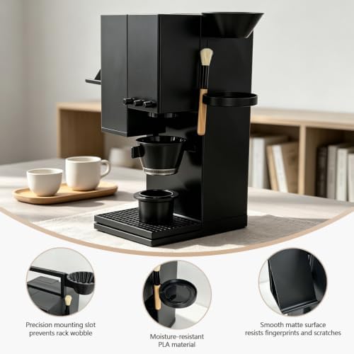 Detachable Coffee Accessory Storage Rack Black Left - Image 4