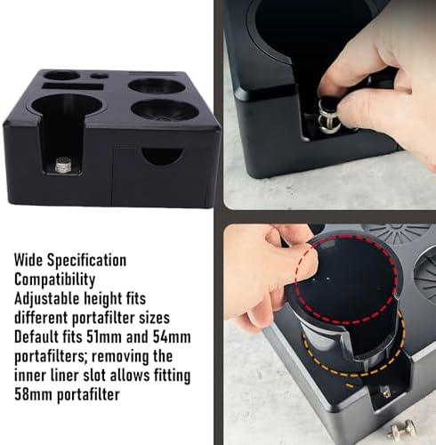 Tnfeeon Coffee Tamping Station, Tampers ABS and Silicone for Machine Accessories and Barista Tools Coffee Tamping Station, Tamper Mat Organizer Nan - Image 2