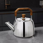316 Stainless Steel Whistling Water Kettle for Stove Top, Large Capacity Tea Kettle with Handle, Hot Water Fast to Boil Tea Pot, Classic Kitchen Stovetop Kettle(4L/4.2 Quarts, Glossy) by Unknown