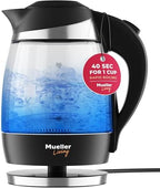 Mueller Living 1.8L Electric Kettle, Tea Kettle for Boiling Water by Mueller