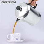 14 x 14 x 24cm/5.5 x 5.5x 9.4in Coffee Percolator, Aluminum Alloy Coffee Maker Pot Percolator Tea Kettle Stove Top with Lid for Brewing Café, Tea - Image 5