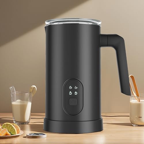 Milk Frother Machine, 4-in-1 Automatic Electric Coffee Frother with Hot Cold Foam, 350ML Capacity, 304 Stainless Steel, for Cappuccino Latte Macchiato Quiet Operation - Image 2