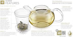 Teabloom Pure Connoisseur Heatproof Glass Teapot With Microdot Glass Infuser For Whole Leaf Teas, 34 Ounces – A Tea Purist's Choice - Image 3