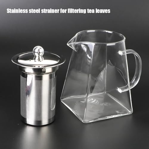 Tea Infuser Heat Resistant Clear Kettle Household Teaware With Stainless Steel(950ML) - Image 6