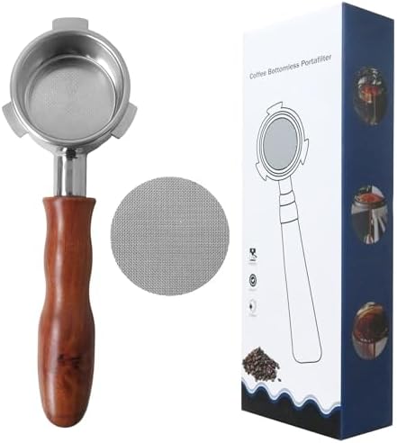 54mm Bottomless Portafilter with 18-20g Basket and 53.3mm Puck Screen for Breville Espresso Accessory by Bryzantine