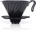 Coffee Filters Colours Stainless Steel Coffee Dripper with Edible Grade Silica Gel Cup with Holder for Barista(Black) by Unknown