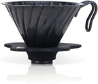 Coffee Filters Colours Stainless Steel Coffee Dripper with Edible Grade Silica Gel Cup with Holder for Barista(Black) by Unknown