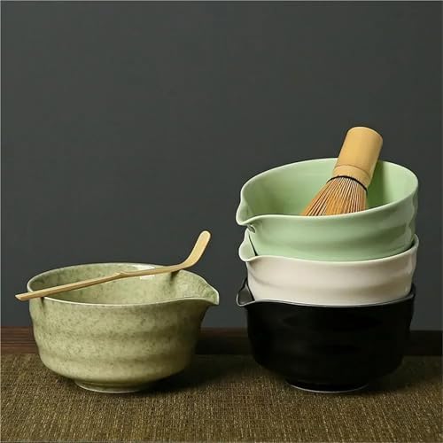 Ceramic matcha agitator, Matcha Whisk and Bowl Tea Set 4pcs Box with(Black) - Image 6