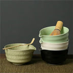 Ceramic matcha agitator, Matcha Whisk and Bowl Tea Set 4pcs Box with(Black) - Image 6