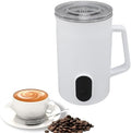 4 In 1 Electric Milk Frother 350ml Automatic Hot Cold Foam Maker Warmer for Latte Cappuccino Macchiato Quiet Machine US Plug 110V by Unknown
