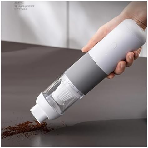 Coffee Powder Vacuum Cleaner Bar Coffee Dust Cleaner Powder Suction Machine Small Wireless Charging Powder Suction Machine(White) - Image 2