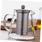 Glass Flower Teapot Stainless Steel Kettle Japanese Tea Pots Dispensing Stainless Steel Tea Infuser Glass Teapot For Stovetop Infuser Teapot Floral Tea Strainer Tea Filte,Transport-16X12.8X8.5CM - Image 2