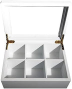 Break Tradition Wooden Tea Organizer For Tea Bags, White - Image 2