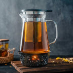 Elegant Glass Teapot with Built-In Tea Infuser & Stainless Steel Candle Warmer Base - 1000ml, Premium Gift Set for Tea Lovers, Perfect for Brewing and Keeping Tea Warm - Image 3
