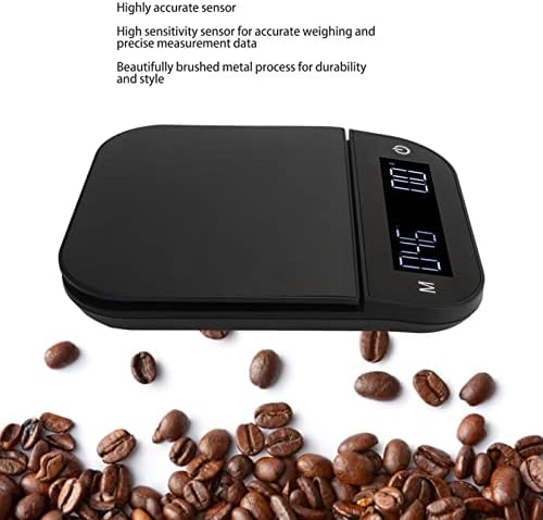 Coffee Scale with Timer, Rechargeable 0.1g Precision, Digital Scale for Espresso & Pour Over Coffee, Black (3kg) - Image 4