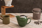 ZERO JAPAN Crackle Glaze Ceramic Teapot, Japanese Teapot with Stainless Steel Lid and Removable Infuser, Made in Mino Japan, 19.6 oz, Crackle Green - Image 2