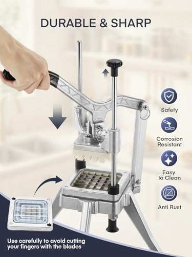 FOHERE Commercial Vegetable Chopper French Fry Cutter - Image 3